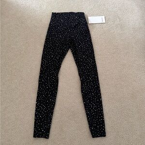 Lululemon Align No Line black polka dot and heart leggings